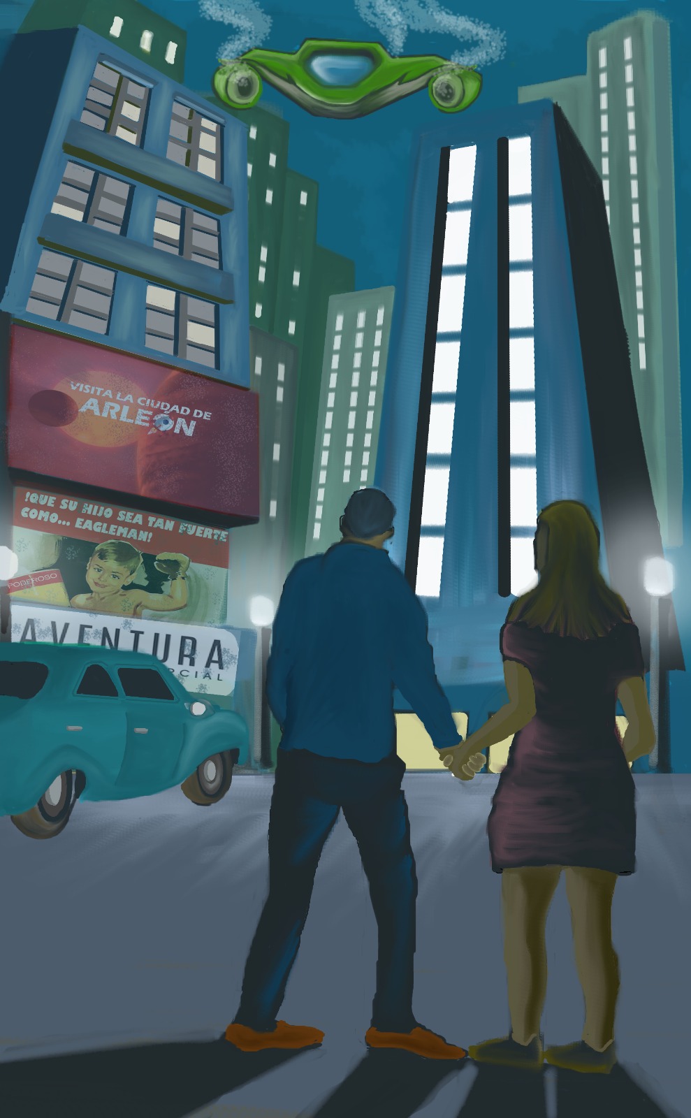 Escena de la Ciudad de Arleón, universo propio de JL Comics
